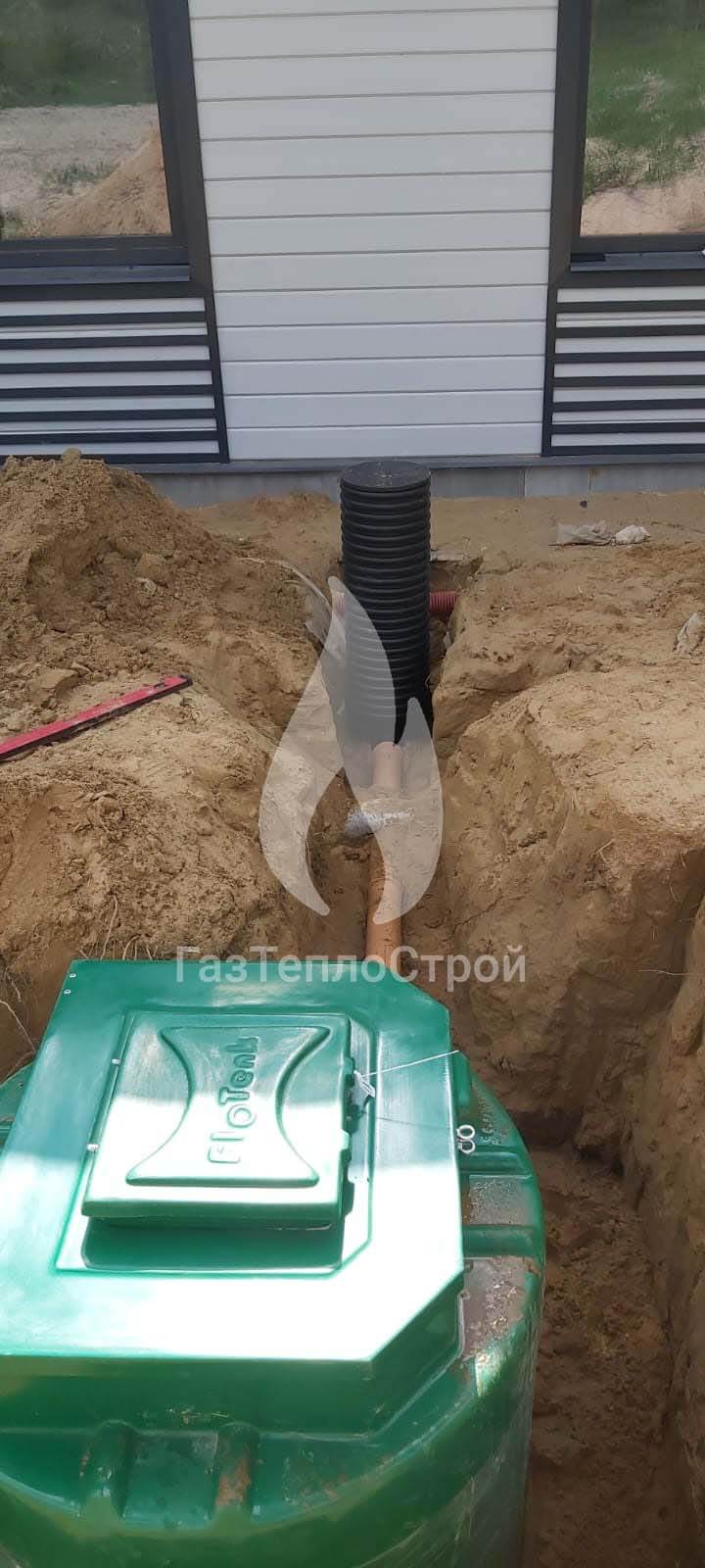 Изображение монтажных работ септика Biopurit 5